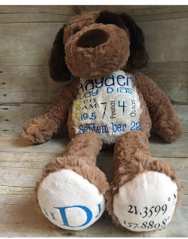 Birth stats best sale stuffed animal